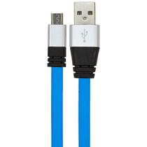 Cabo Micro USB Flat Celular de Silicone - Azul