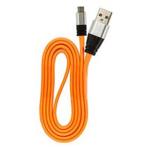 Cabo Micro Usb Flat Celular De Silicone - Laranja