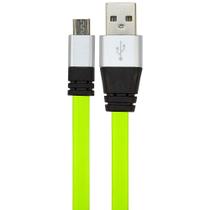 Cabo Micro Usb Flat Celular De Silicone - Verde