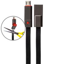 Cabo Micro USB, Flat, Silicone - Ponta Reparável