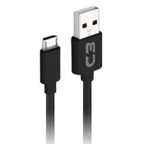 Cabo Micro USB para USB - 2 Metros - Preto - C3Tech CB-M21BK C3PLUS Cabo Micro USB para USB - 2 Metros - Preto - C3Tech CB-M21BK C3PLUS