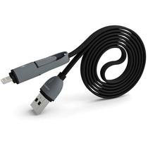 Cabo Micro-USB Pineng PN-301 2 Em 1 Preto