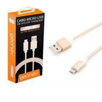 Cabo Micro USB Premium 1,5 Metros Dourado Geoanv