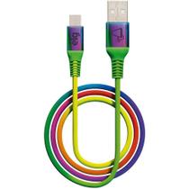 Cabo Micro Usb Rainbow Para Recarga E Sincronização - Elg