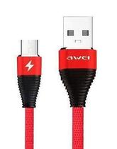 Cabo Micro Usb Reforçado Android Awei Cl-28 Vermelho 200 Cm