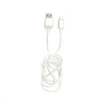 Cabo Micro USB Reforçado Com Luz De Led - LE-833V Prata -
