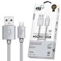 CABO MICRO USB REFORÇADO NYLON ELG 12W 2.1A Prata CABO MICRO USB REFORÇADO NYLON ELG 12W 2.1A Prata