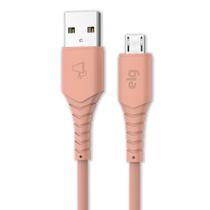 Cabo Micro USB Turbo Alta Performance 1,2m Rosa - ELG