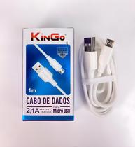 Cabo Micro USB V8 1 Metro Branco Kingo Cabo Micro USB V8 1 Metro Branco Kingo