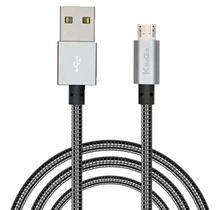 Cabo Micro USB V8 1 Metro Metalizado Kingo
