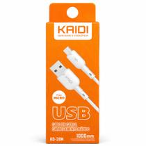 Cabo Micro Usb V8, 1m Kaidi KD-28S Cabo Micro Usb V8, 1m Kaidi KD-28S