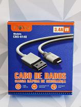 Cabo Micro USB V8 3.4A Para Carregador de Celular 1 Metro Carga Rapida - Ivano