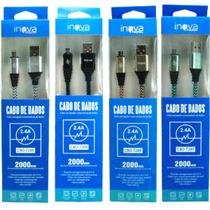 Cabo micro USB - V8 - carregador e dados para celular - Kit com 4 cabos - Webstore - Inova