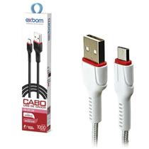 Cabo Micro Usb V8 Turbo 1M Ultra Performance Exbom Branco Cabo Micro Usb V8 Turbo 1M Ultra Performance Exbom Branco