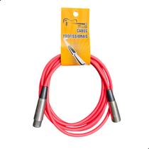 Cabo Microfone 2 Metros XLR Macho x XLR Fêmea Vermelho MWB Cabo Microfone 2 Metros XLR Macho x XLR Fêmea Vermelho MWB