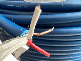Cabo Microfone Balanceado Estéreo 2 X 0,24mm Azul 10 Metros