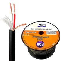Cabo Microfone Balanceado Estereo Mxt com Carretel - 100 Metros