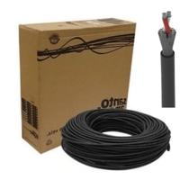 Cabo Microfone Em Rolo Santo Angelo X30 0,30mm Preto 100m