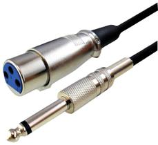 Cabo Microfone P10 Macho X Cannon Feméa