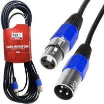 Cabo Microfone Xlr Canon Balanceado Macho Femea 10m Metros Mxt