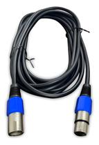 Cabo Microfone Xlr (canon) Macho E Femea Balanceado 2 Metros