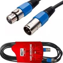Cabo Microfone Xlr Canon Macho E Fêmea Balanceado 5 Mts / MXT