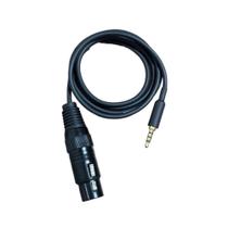 Cabo Microfone XLR Femea de Linha x Plug Macho P3 Para Celular Tablet Notbook Com Entrada Mic P2