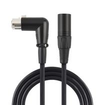 Cabo Microfone XLR macho XLR Femea Angulado 3 m Balanceado Cabo Microfone XLR macho XLR Femea Angulado 3 m Balanceado