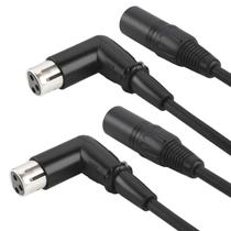 Cabo Microfone XLR macho XLR Femea Angulado 3m Kit C/2 Cabo Microfone XLR macho XLR Femea Angulado 3m Kit C/2