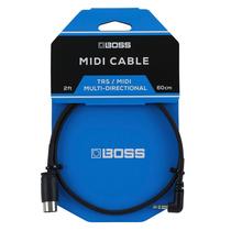 Cabo MIDI BOSS BMIDI-2-35 com TRS de 3,5 mm e DIN de 5 pinos Cabo MIDI BOSS BMIDI-2-35 com TRS de 3,5 mm e DIN de 5 pinos