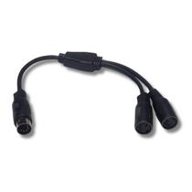 Cabo Midi Em Y 1 Macho X 2 Fêmea 25Cm Preto Emborrachado