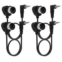 Cabo MIDI FORE TRS 3,5 mm para MIDI de 5 pinos DIN 30 cm, pacote com 4