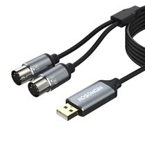 Cabo MIDI para USB HOSONGIN 1,8 m para tambor de sintetizador de teclado Cabo MIDI para USB HOSONGIN 1,8 m para tambor de sintetizador de teclado