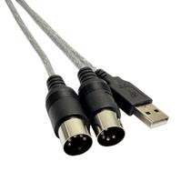 Cabo midi usb-a m x din 5p 2m Cabo midi usb-a m x din 5p 2m