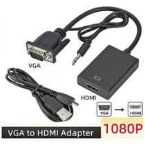 Cabo Mini Conversor Vga Para Hdmi Com Áudio E Vídeo Full Hd - HDX