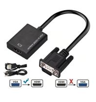 Cabo Mini Convesor Vga Para Hdmi Com Áudio E Vídeo Full Hd