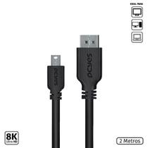 Cabo Mini Displayport Macho para Displayport Macho V.1.2 28AWG Puro Cobre 2 Metros - PMDDPM-2 PCYES