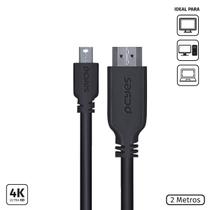 Cabo Mini Displayport Macho para HDMI 2.0 Macho 2 Metros - PMDPH4K-2