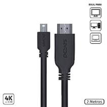 Cabo Mini Displayport Macho Para Hdmi 2.0 Macho 2 Metros - Pmdph4k-2