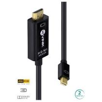 Cabo Mini Displayport Para Hdmi 2.0 4k Ultra Hd 2 Metros - H20mdp-2