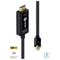 Cabo mini displayport para hdmi 2.0 4k ultra hd 2 metros - h20mdp-2