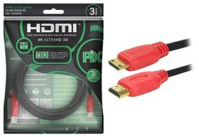 Cabo Mini Hdmi X Hdmi 1.4 3 Metros Chip Sce Para Câmera Cabo Mini Hdmi X Hdmi 1.4 3 Metros Chip Sce Para Câmera