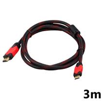 Cabo Mini HDMI x HDMI 3m 3 Metros 4k 30 Hz Nylon com Filtro