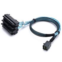 Cabo Mini SAS HD Interno CableDeconn SFF-8643 para (4) SFF-8482 de 29 pinos