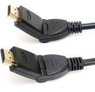 Cabo monitor HDMI-macho X macho 1,5 mts rotacional kit 2 pçs