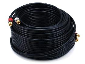 Cabo Monoprice 105349 22AWG Premium 2 conectores RCA para 2 plugues RCA Cabo Monoprice 105349 22AWG Premium 2 conectores RCA para 2 plugues RCA