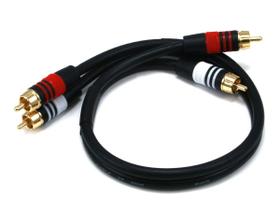 Cabo Monoprice Premium 2 plugue RCA/2 plugue RCA M/M 22AWG 0,5 m Cabo Monoprice Premium 2 plugue RCA/2 plugue RCA M/M 22AWG 0,5 m