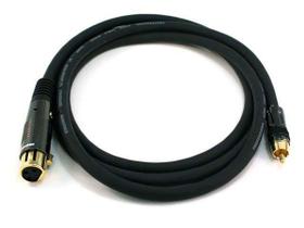 Cabo Monoprice XLR Fêmea para RCA Macho 1,8m Banhado a Ouro