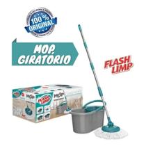 Cabo Mop Giratório Com Refil Lavável Fit Prático Resistente - Flash Limp