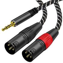 Cabo Muchfox de 3,5 mm para Dual XLR Male Pro Stereo 2 XLR Macho